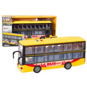   Emeletes busz 1:16 Fények Hangok Súrlódó meghajtó sárga