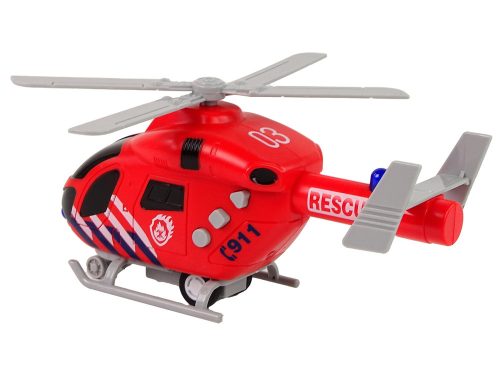 Tűzoltó-mentő helikopter Red Sound Lights propellerek