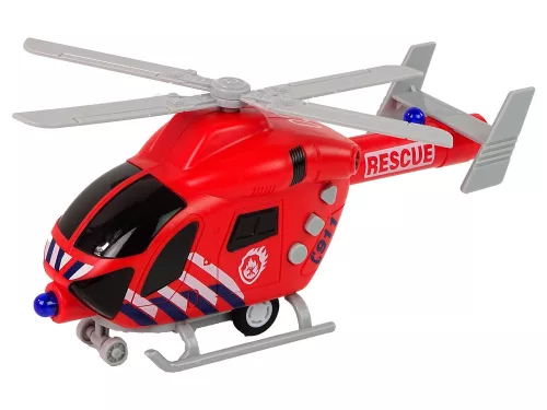 Tűzoltó-mentő helikopter Red Sound Lights propellerek