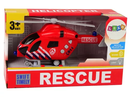 Tűzoltó-mentő helikopter Red Sound Lights propellerek