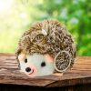 Plüss Hedgehog Mascot kulcstartó gyűrű, barna 9cm