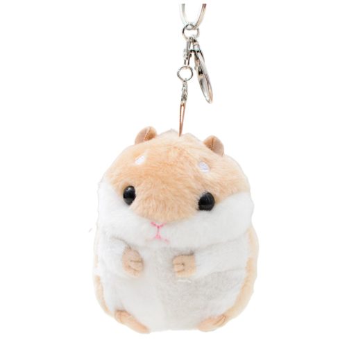 Plüss Hamster Mascot kulcstartó bézs 10cm