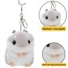Plüss Hamster Mascot kulcstartó szürke 10cm