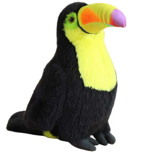 Plüss Toucan Bird plüssjáték kabalája ennivaló sárga 35cm