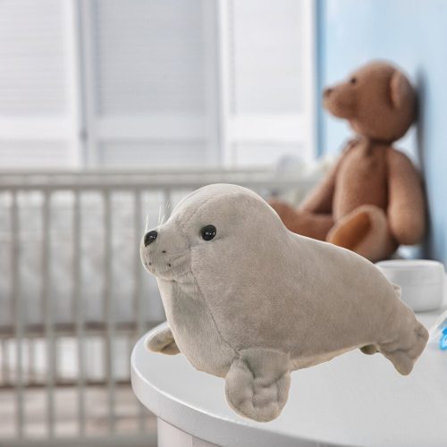 Plüss Fóka Plüss Játék Kabala Ölelnivaló Játék Szürke 20cm