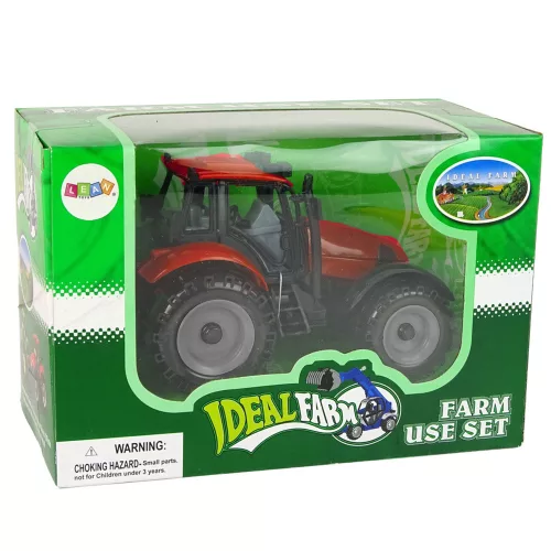 Traktor Ideal Farm zöld, nyitható motorháztető