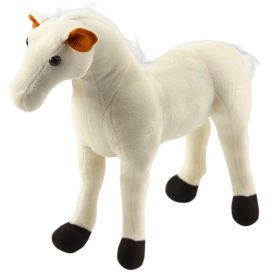 Plüss ló plüss kabalája ennivaló fehér 40cm x 37cm