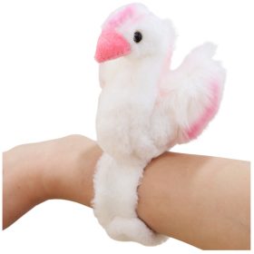 Plüss Swan Mascot karkötő karkötő kézi fehér