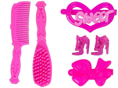 Princess baba fehér póni figurákkal, kiegészítőkkel.