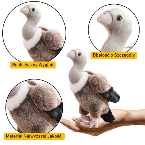 Plüss keselyű madár plüss kabalája bújós játék 25cm