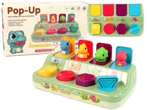 Állatos dinoszauruszos kisgyermek felugró ügyességfejlesztő játék.