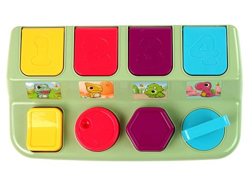 Állatos dinoszauruszos kisgyermek felugró ügyességfejlesztő játék.