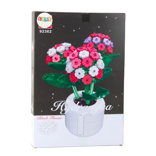 Építőkockák Rózsaszín Hortenzia Cserépben 342 db.