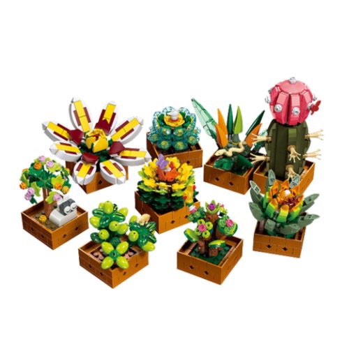 Építőkockák Egzotikus virágok cserépben kompozíció 913 db.