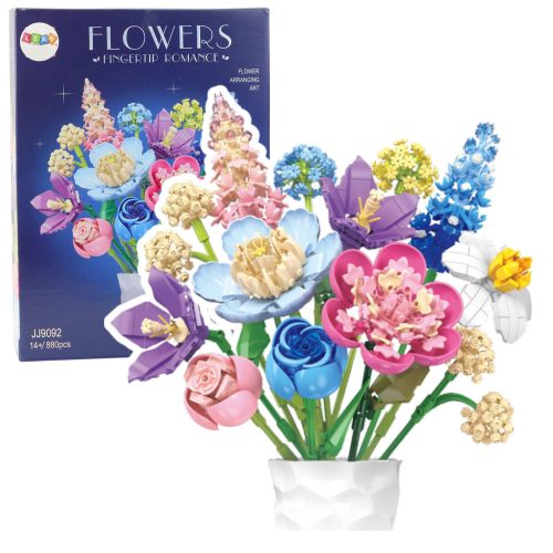 Építőkockák Virágok Színes Csokor 880 db.