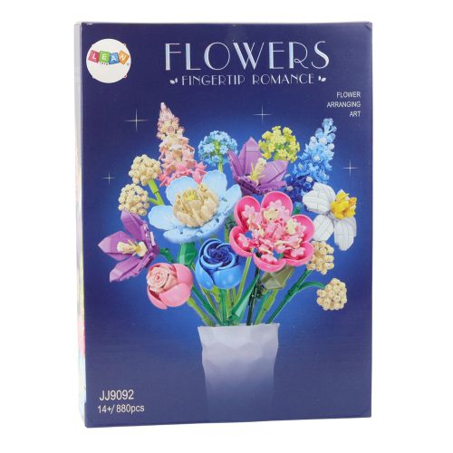 Építőkockák Virágok Színes Csokor 880 db.