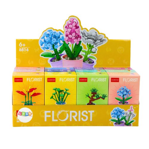 Építőkockák Egyetlen virág cserépben 36-60 db.