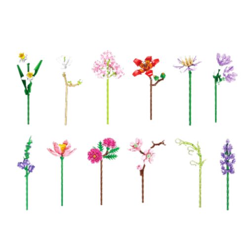 Építőkockák Egyedi Dekoratív Virág 87-227 db.