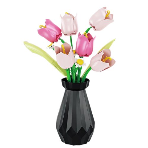 Tulipánok vázában csokor építőkockák 223 db.