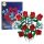 Építőkockák Virágcsokor Vörös Rózsa 649 db.