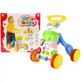   Tipegő Baba Push Along Toy Víziló Hangok Csörög Ráncok Tükör