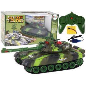 Nagy távirányítású katonai RC 360 fokos tank