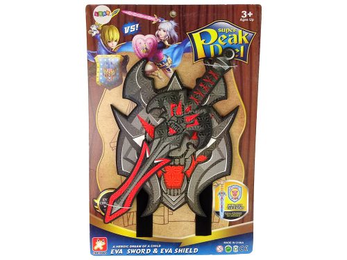 Fekete Harcos Kard Pajzs Szett EVA Habból.