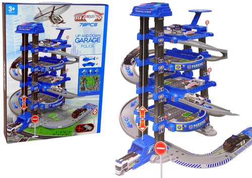 Rendőrségi négyszintes parkoló 1:64 Járművek Hangfények