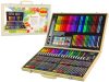 Művészi festőkészlet, fa bőrönd, 180 darabos