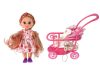 Lucy baba szett terhes babakocsi hosszú barna haj