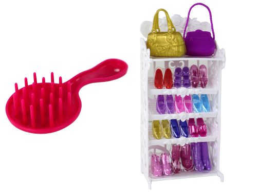 Lucy baba, rózsaszín csillogó ruha, cipőkészlet