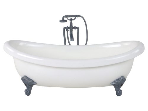 Gyermek baba Hosszú Szőke Haj Kék Fürdőköpeny Kád Fürdőszoba