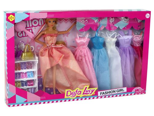 Gyermek baba Hosszú szőke haj Ruhásszekrény Cipők Ruhák Kiegészítők