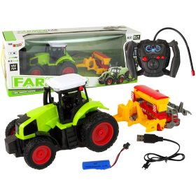 Mezőgazdasági jármű traktor bálázóval R/C 1:16 Green