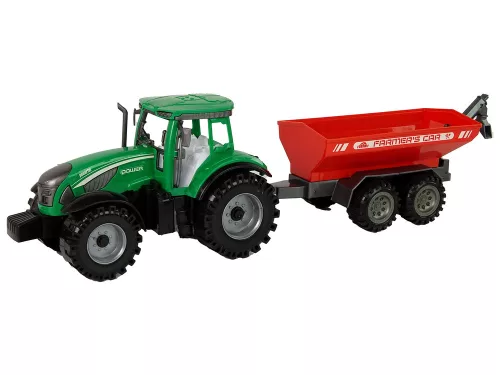 Zöld traktor Red Trailer Fractal meghajtóval