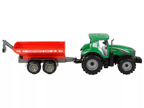 Zöld traktor Red Trailer Fractal meghajtóval