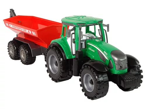 Zöld traktor Red Trailer Fractal meghajtóval