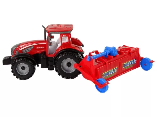 Piros traktor eke súrlódó meghajtással