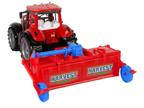Piros traktor eke súrlódó meghajtással