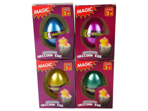 Egyszarvú tojás növő vízben 6cm 4 szín