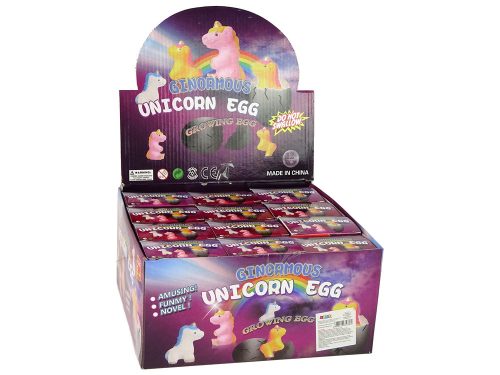 Egyszarvú tojás növő vízben 6cm 4 szín