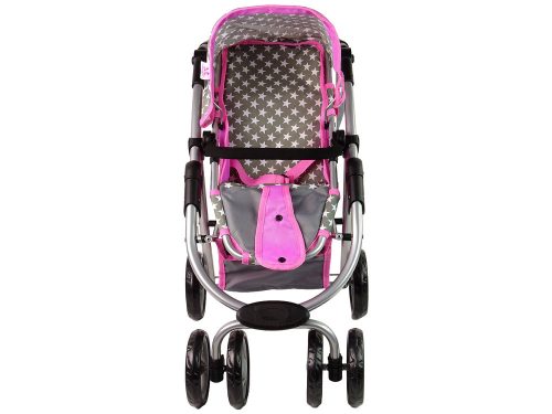 Babababa babakocsi 2 az 1-ben hordtáska Pink Stars