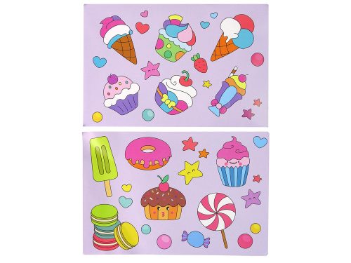 Kreatív készlet ólomüveg ablak olvadó festék fagylalt édességek 3D