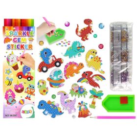 Gyémánt hímző matrica készlet Dinosaurs Mosaic