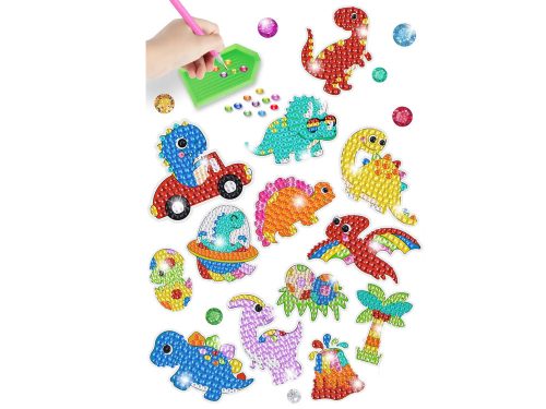 Gyémánt hímző matrica készlet Dinosaurs Mosaic