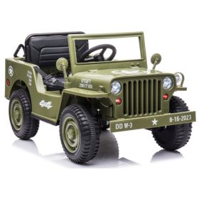 Akkumulátoros autó JH-103 olívazöld 4x4