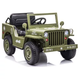 Akkumulátoros autó JH-103 olívazöld 4x4