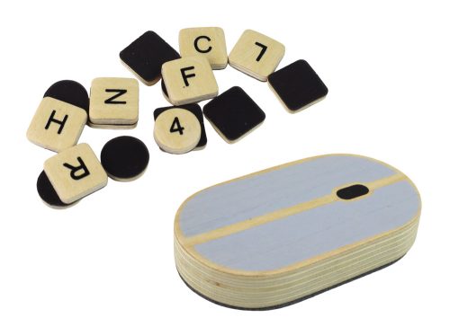 Fából készült tábla laptop kréta