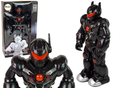 Interaktív Robot Walks Sound Fények fekete