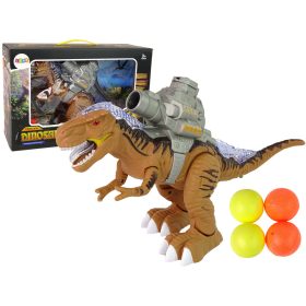 Dinoszaurusz katapulttal sétálva barnára lő